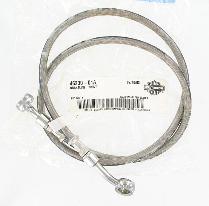 New OEM Genuine Harley-Davidson Brake Line Front Fxdwg3 '02, 46230-01A