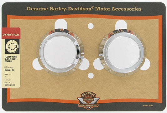 New OEM Genuine Harley-Davidson Fluted Fork Slider Cover Kit, 46656-06