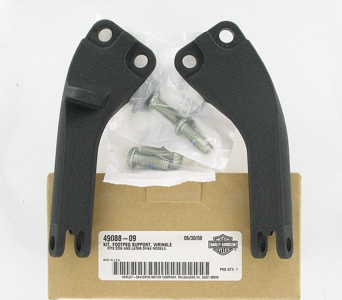 New OEM Genuine Harley-Davidson Passenger Foot Peg Support Kit, 49088-09