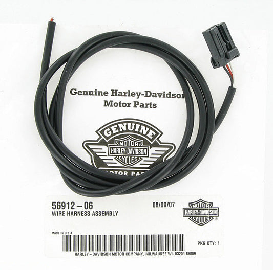 New OEM Genuine Harley-Davidson Wire Harness Lighted Handlebar Caps, 56912-06