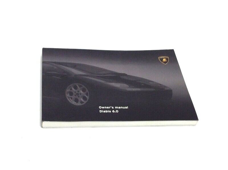 New  2001 Lamborghini Diablo 6.0 Esp, De, Eng Owners Manual Handbook
