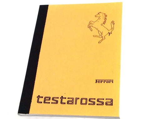 Reprinted 1986 Ferrari Testarossa Owners Manual Handbook Euro Spec