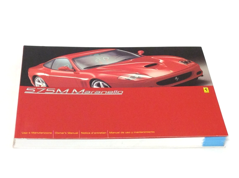 New OEM Ferrari 575M Maranello Owners Manual Handbook Cat. 1793/02