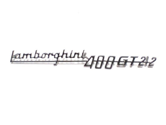 New OEM Lamborghini 400GT 2+2 Rear Metal Emblem Nameplate Script