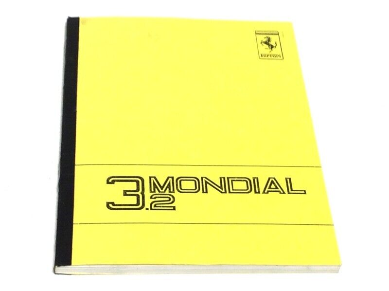 New Reprinted 1988 Ferrari 3.2 Mondial  Owners Handbook Manual