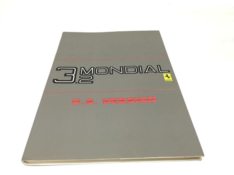 New OEM 86-87 Ferrari Mondial 3.2 USA Spec Owners Handbook Manual Cat. 397/85