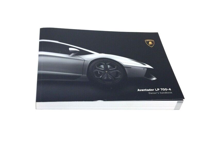 New  Lamborghini Aventador Lp700-4 U.K. Owners Handbook