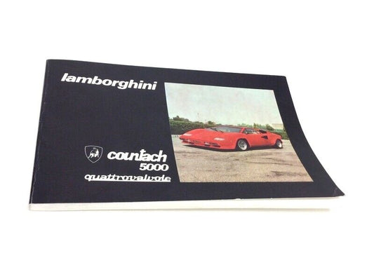 New  Lamborghini Countach 5000 Qv Owners Handbook Manual