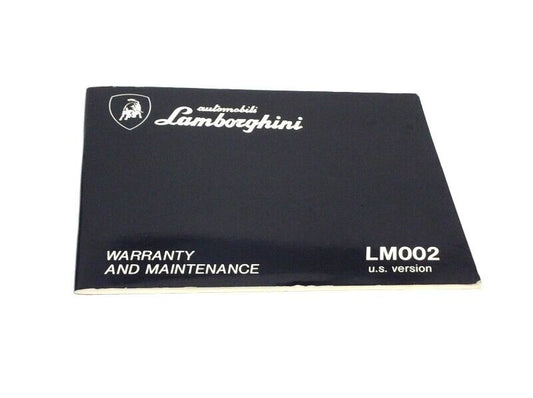 New Lamborghini LM002  Warranty Booklet & Maintenance Handbook Manual