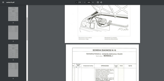 Ferrari Mondial T Technical Diagnostics Sections Manual 95990889