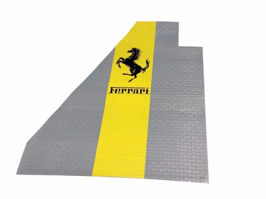 New OEM Ferrari F40 Yellow/Gray Plastic Dealer Installed Carpet Protector Left