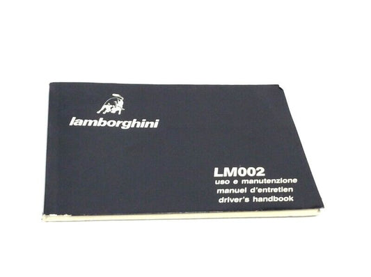 New  Lamborghini LM002  Uso E Manutenzione Handbook Manual