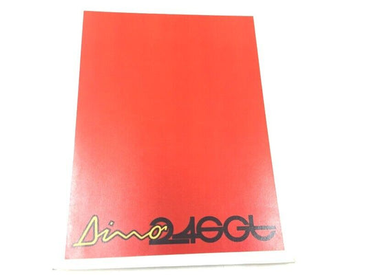 Reprinted Ferrari Dino 246GT Owners Manual Handbook