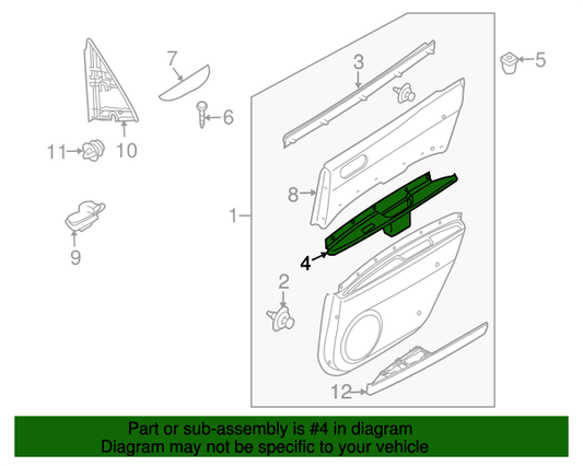 New OEM 2007-2009 Mazda CX-7 Right Door Trim Panel Handle Switch - Part # EG21685L1A02