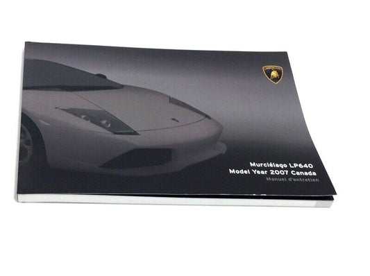New  2007 Lamborghini Murcielago Lp640 Canada Owners Manual Handbook