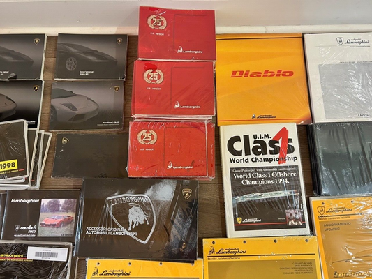 Huge 20+ Year Old Lamborghini Memorabilia Literature Collection, 300 + Items