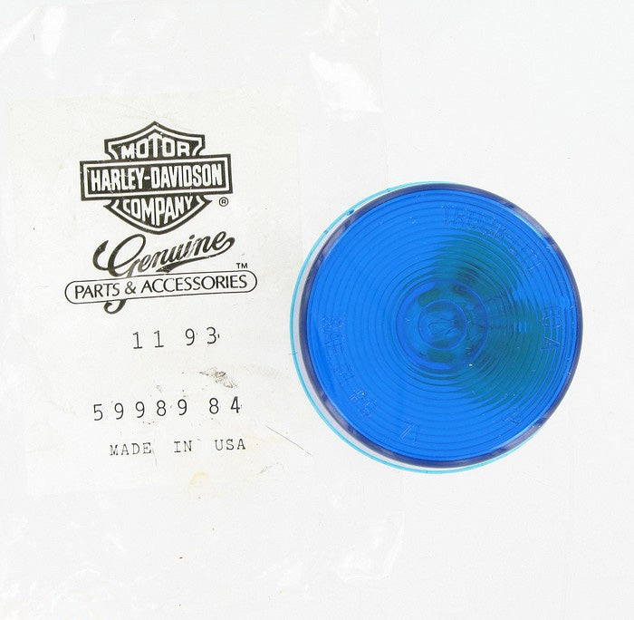 New OEM Genuine Harley-Davidson Marker Light License Plate Bracket Blue, 59989-84