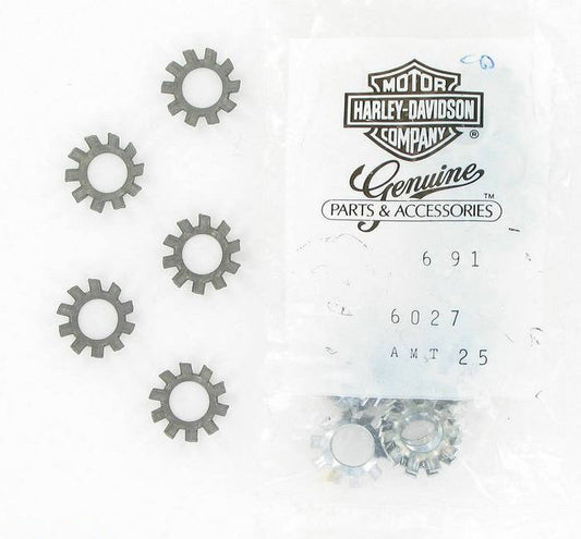 New OEM Genuine Harley-Davidson Lock Washer 25 64" External Tooth Countersunk, 6027