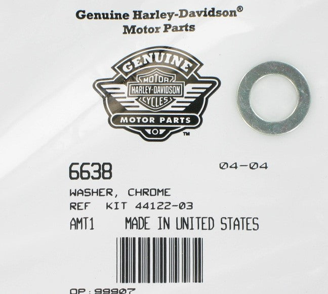 New OEM Genuine Harley-Davidson Front Axle Cover Washer 1 2" X 13 16" X 1 16", 6638