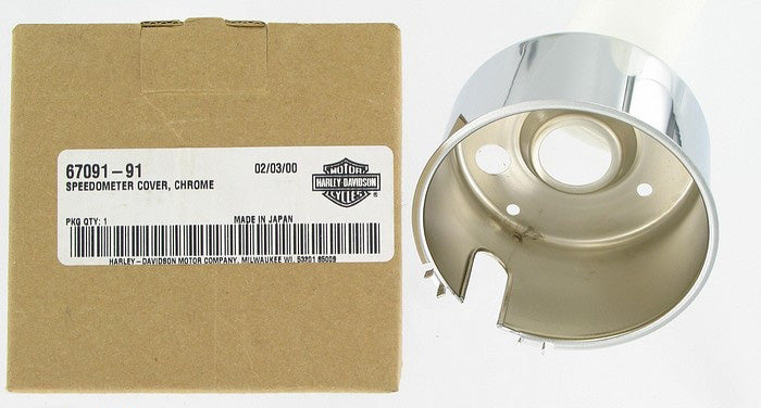 New OEM Genuine Harley-Davidson Speedometer Cover Gauge Housing, 67091-91