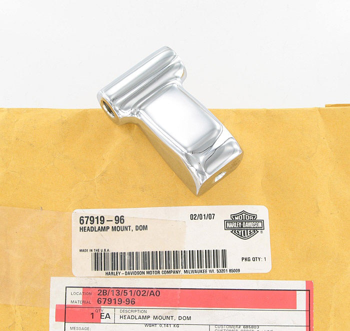 New OEM Genuine Harley-Davidson Headlamp Mount Domestic, 67919-96