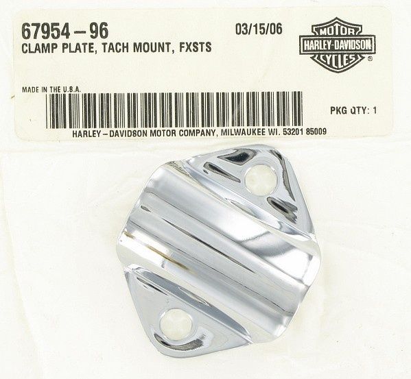 New OEM Genuine Harley-Davidson Clamp Plate Tachometer Mount, 67954-96