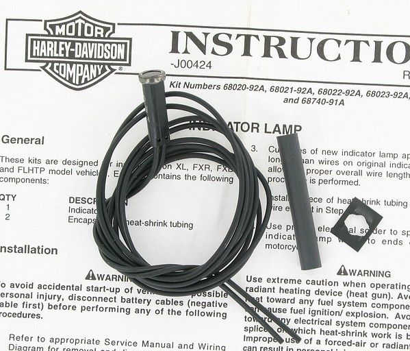 New OEM Genuine Harley-Davidson Indicator Lamp Oil, 68020-92A