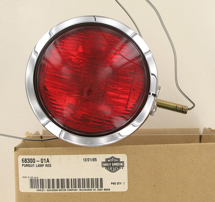New OEM Genuine Harley-Davidson Pursuit Lamp Red, 68300-01A