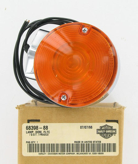 New OEM Genuine Harley-Davidson Directional Lamp Front 2-Wire, 68398-88