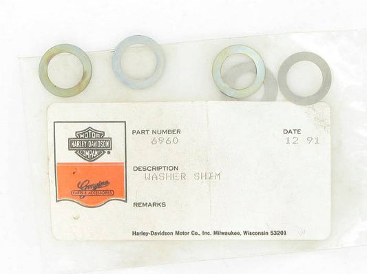 New OEM Genuine Harley-Davidson Washer 1 2" X 3 4" X .004", 6960