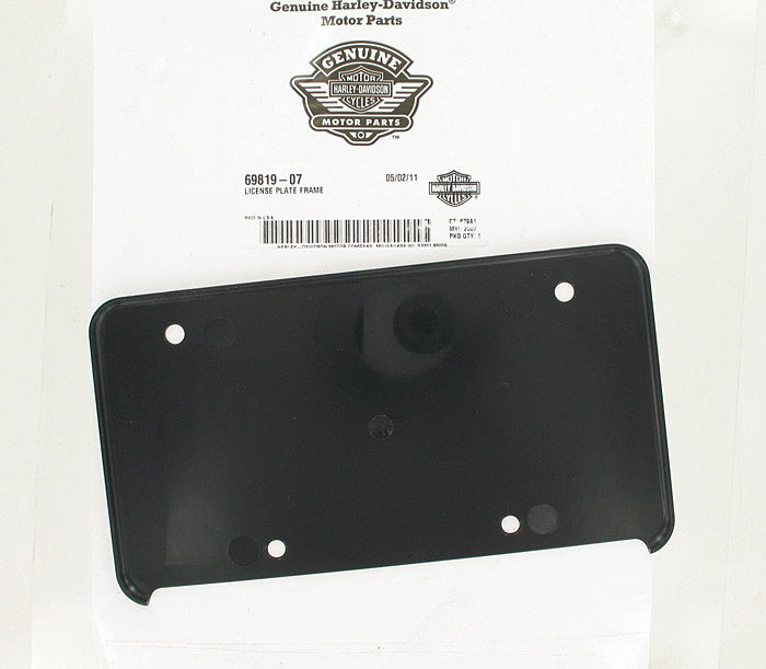 New OEM Genuine Harley-Davidson Frame License Plate, 69819-07