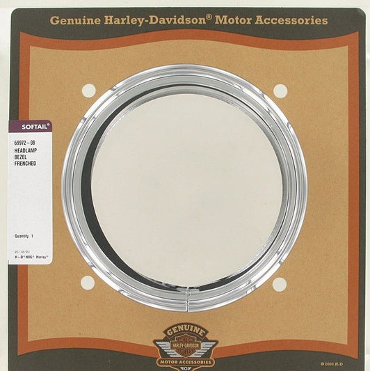 New OEM Genuine Harley-Davidson Headlamp Bezel French, 69972-08