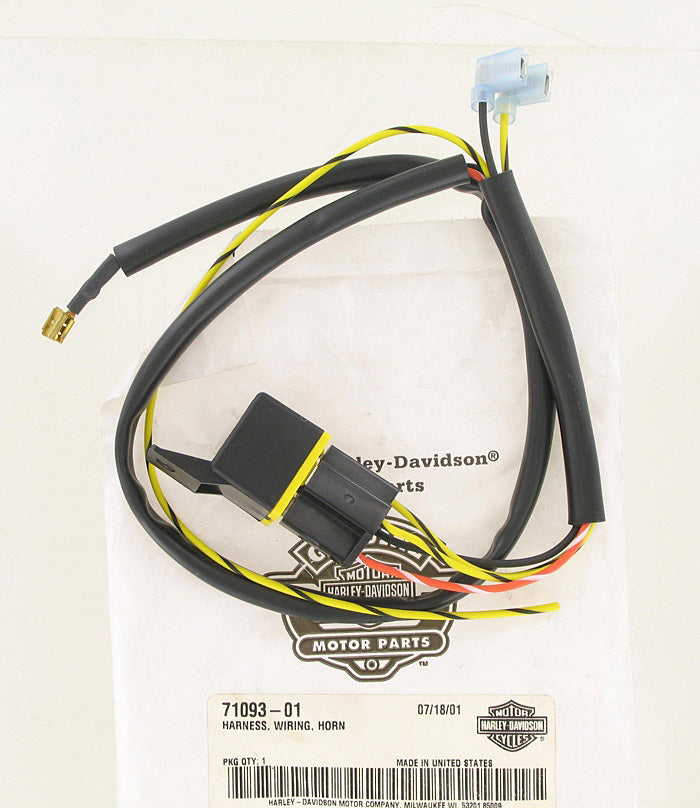 New OEM Genuine Harley-Davidson Wiring Harness Horn, 71093-01