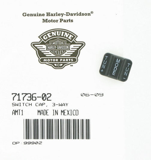 New OEM Genuine Harley-Davidson Switch Cap 3-Way, 71736-02