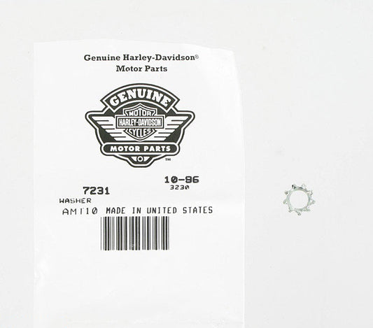 New OEM Genuine Harley-Davidson Lock Washer 1 4" External Tooth Countersunk, 7231