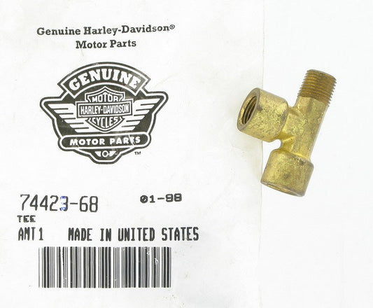 New OEM Genuine Harley-Davidson Tee Pressure Gauge Front Fork Air Control, 74423-68