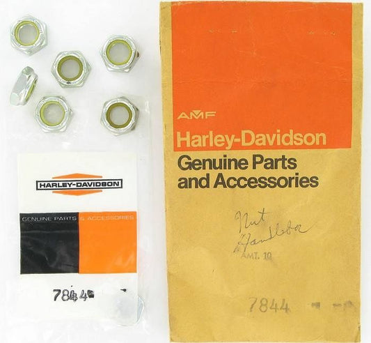 New OEM Genuine Harley-Davidson Locknut 1 2"-13 X 5 16" X 3 4" Hex, 7844