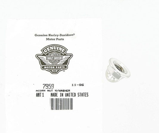 New OEM Genuine Harley-Davidson Acorn Nut 1 2"-13 X 3 4" Hex With Washer, 7959