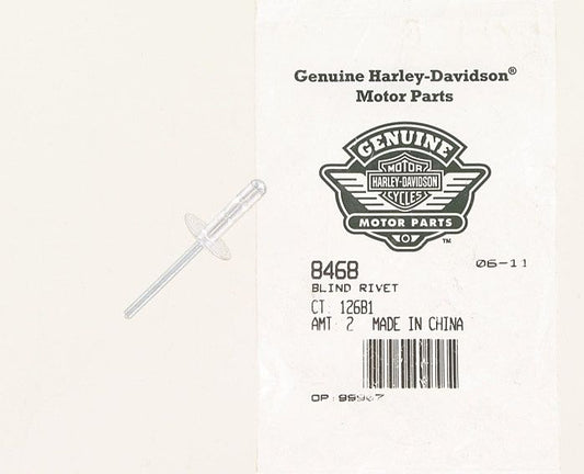 New OEM Genuine Harley-Davidson Blind Rivet, 8468