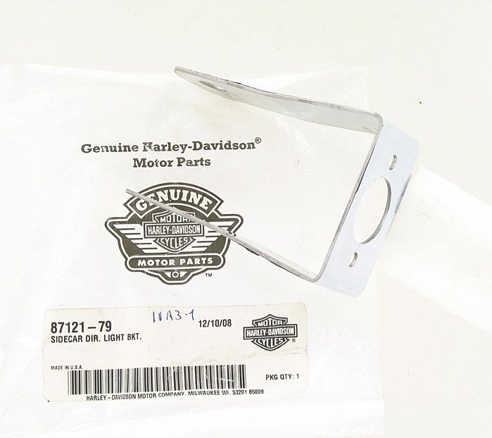 New OEM Genuine Harley-Davidson Sidecar Direction Light Bracket, 87121-79