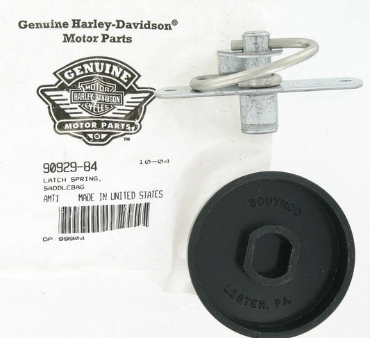 New OEM Genuine Harley-Davidson Saddlebag Latch And Spring With Knob, 90929-84