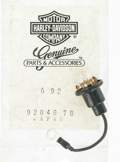 New OEM Genuine Harley-Davidson Socket & Wire With Bulb Tachometer Indicator Lamp, 92046-78