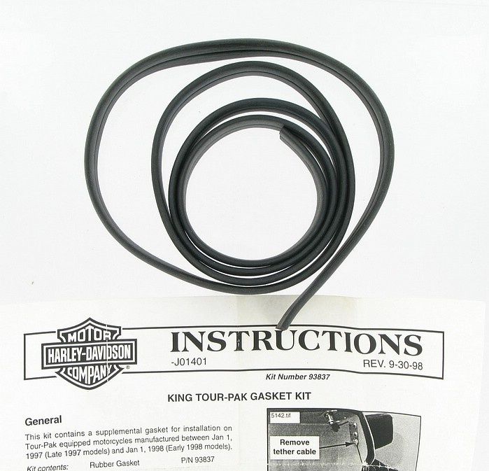 New OEM Genuine Harley-Davidson Gasket Tour-Pak Late '97-Early '98 Models, 93837