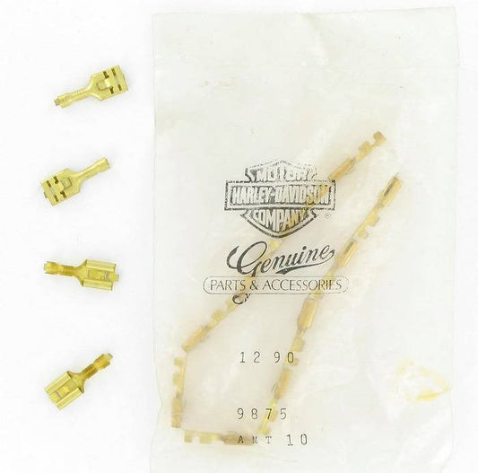 New OEM Genuine Harley-Davidson Wire Terminal Female Spade Type 5 16" Slot #16-22 Wire, 9875