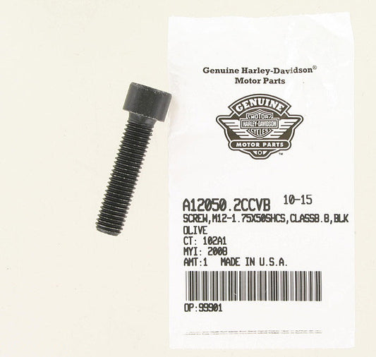 New OEM Genuine Harley-Davidson Screw M12-1.75 X 50 Shcs Class 8.8, A12050.2CCVB