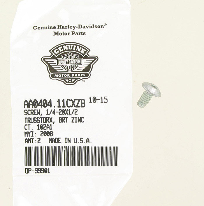 New OEM Genuine Harley-Davidson Screw 1 4"-20 X 1 2" Truss Torx, AA0404.11CXZB