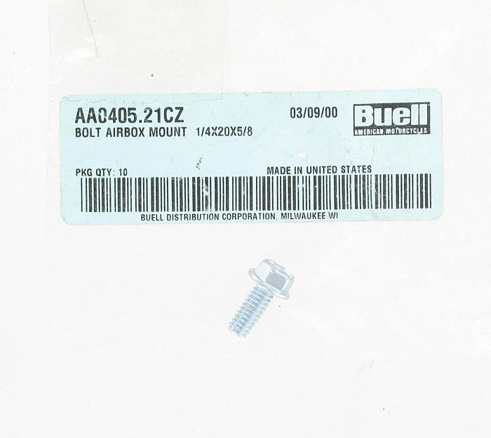 New OEM Genuine Harley-Davidson Bolt 1 4"-20 X 5 8" Air Box Mount, AA0405.21CZ