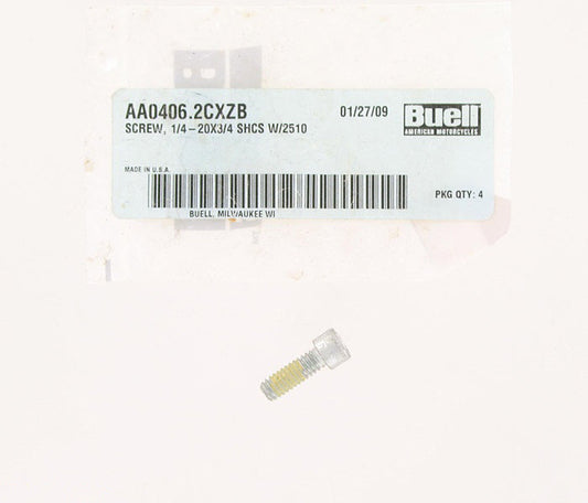 New OEM Genuine Harley-Davidson Screw 1 4"-20 X 3 4" Hex Socket Grade 8, AA0406.2CXZB