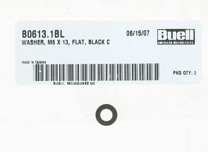 New OEM Genuine Harley-Davidson Washer Flat M6 X 13, B0613.1BL