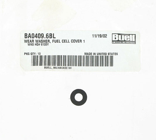 New OEM Genuine Harley-Davidson Wear Washer 1 4" X 9 16" Fuel Cell Cover, BA0409.6BL